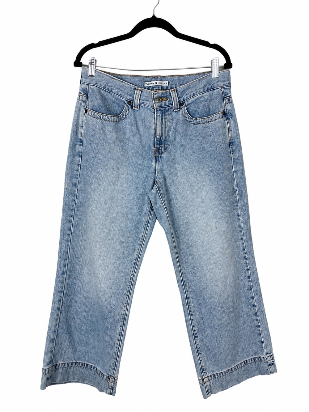 Vintage Tommy Hilfiger Wide Leg Jeans Size 6 Light Wash Denim High Rise